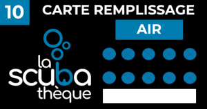 Carte de remplissage à l'air - Centre de plongée La Scubathèque