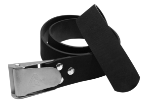 Ceinture de lest en caoutchouc noir dotée d'une boucle en inox Cressi