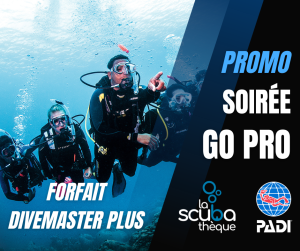 Forfait PADI Divemaster Plus La Scuabthèque - Promotion Go Pro 2024