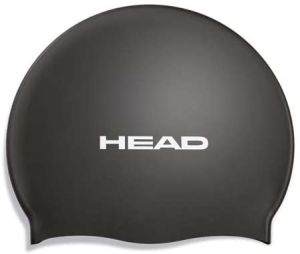 Casque de bain en silicone Head noir